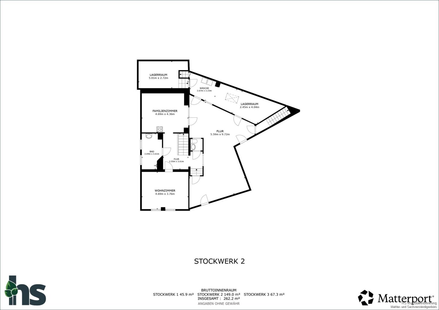 Grundriss Erdgeschoss, Außen & Garage 2