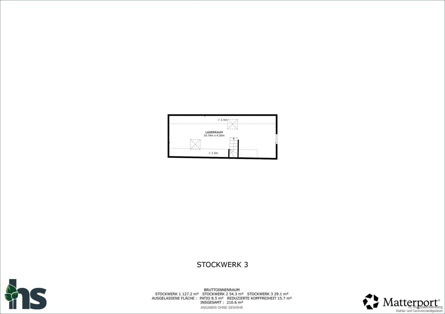 Grundriss - Dachgeschoss Hinterhaus